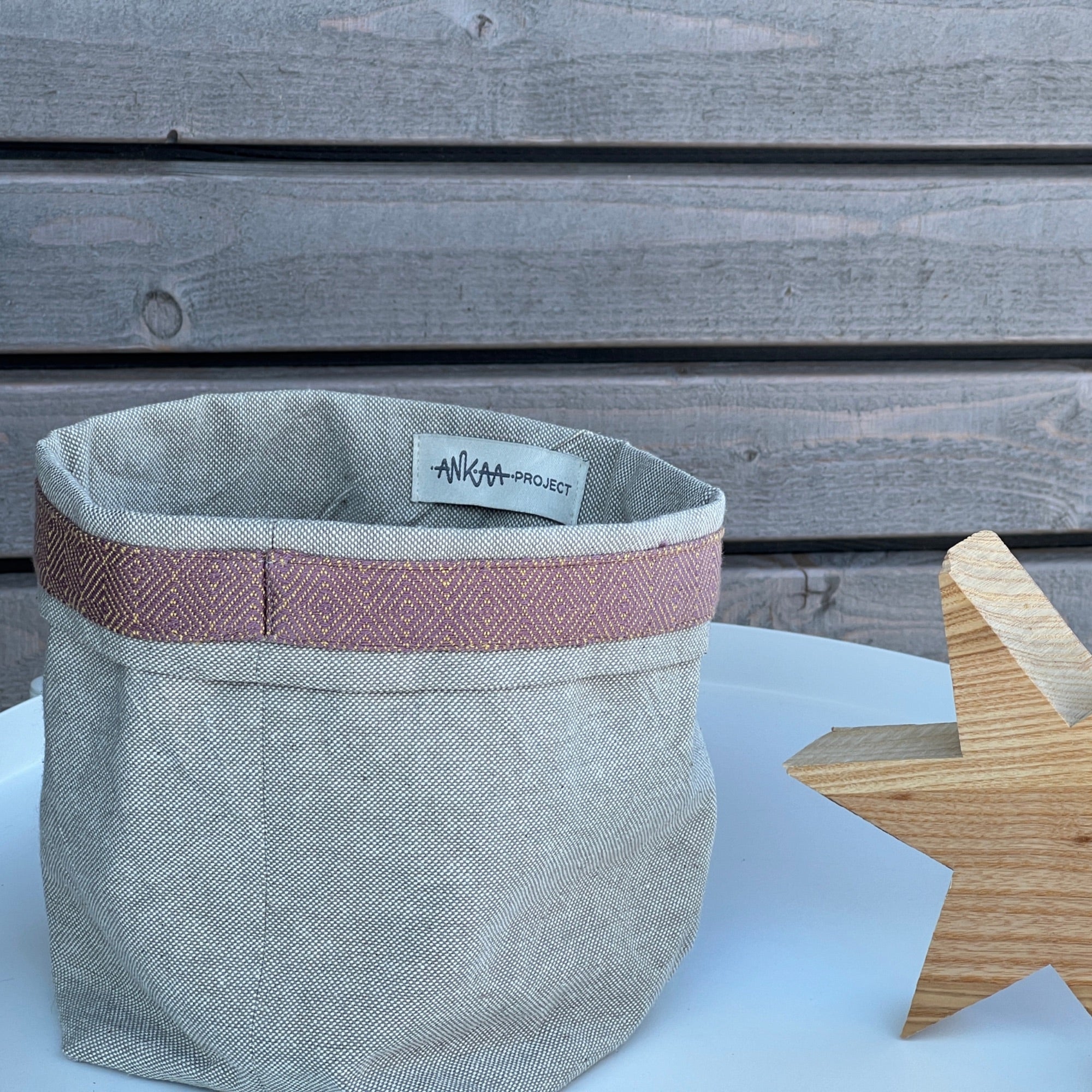 Cesta de tela reciclada