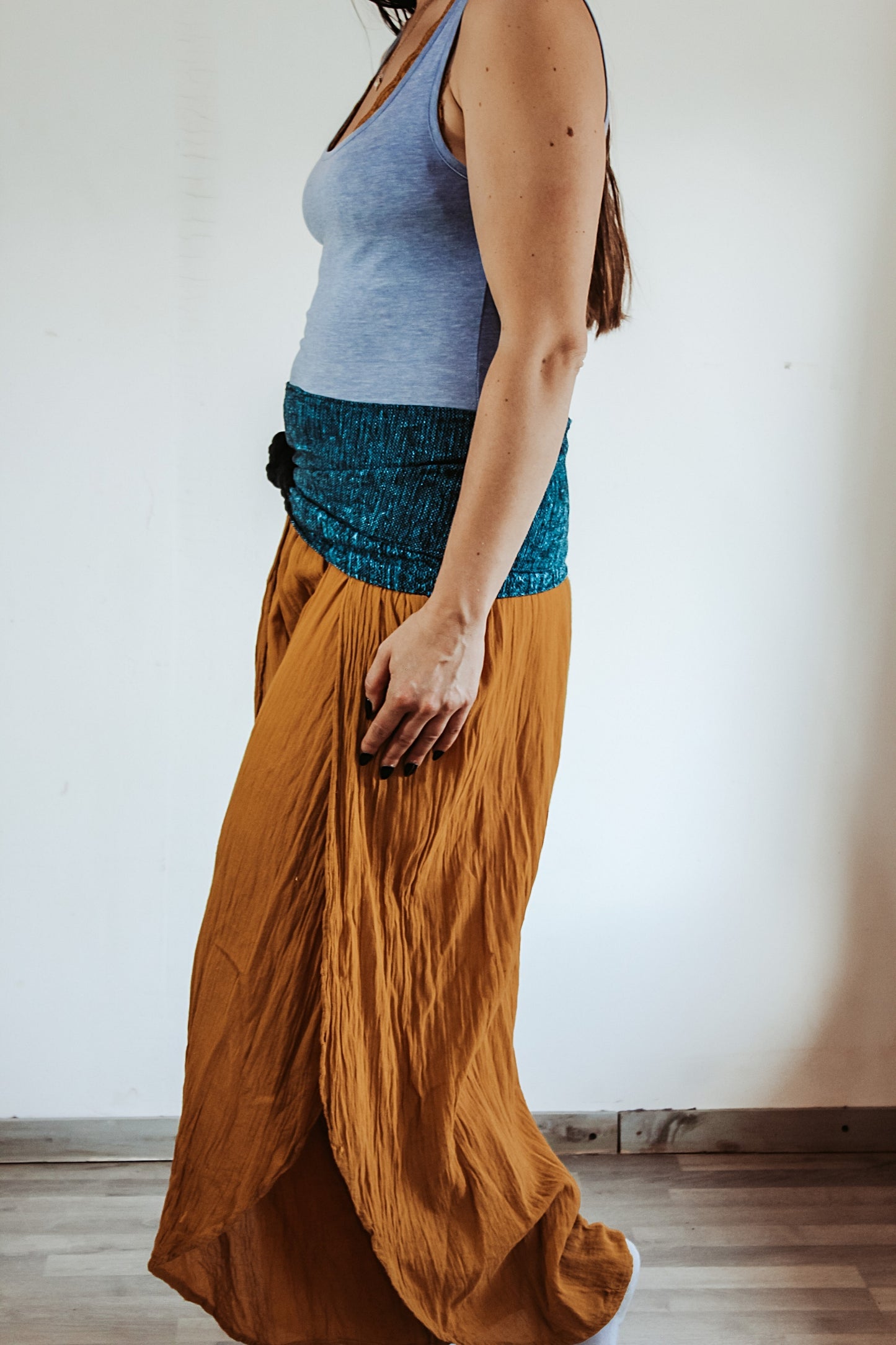 Mexikanische Light Faja "Cenote" stützender Bauchgürtel, Wärmegürtel handgewebt