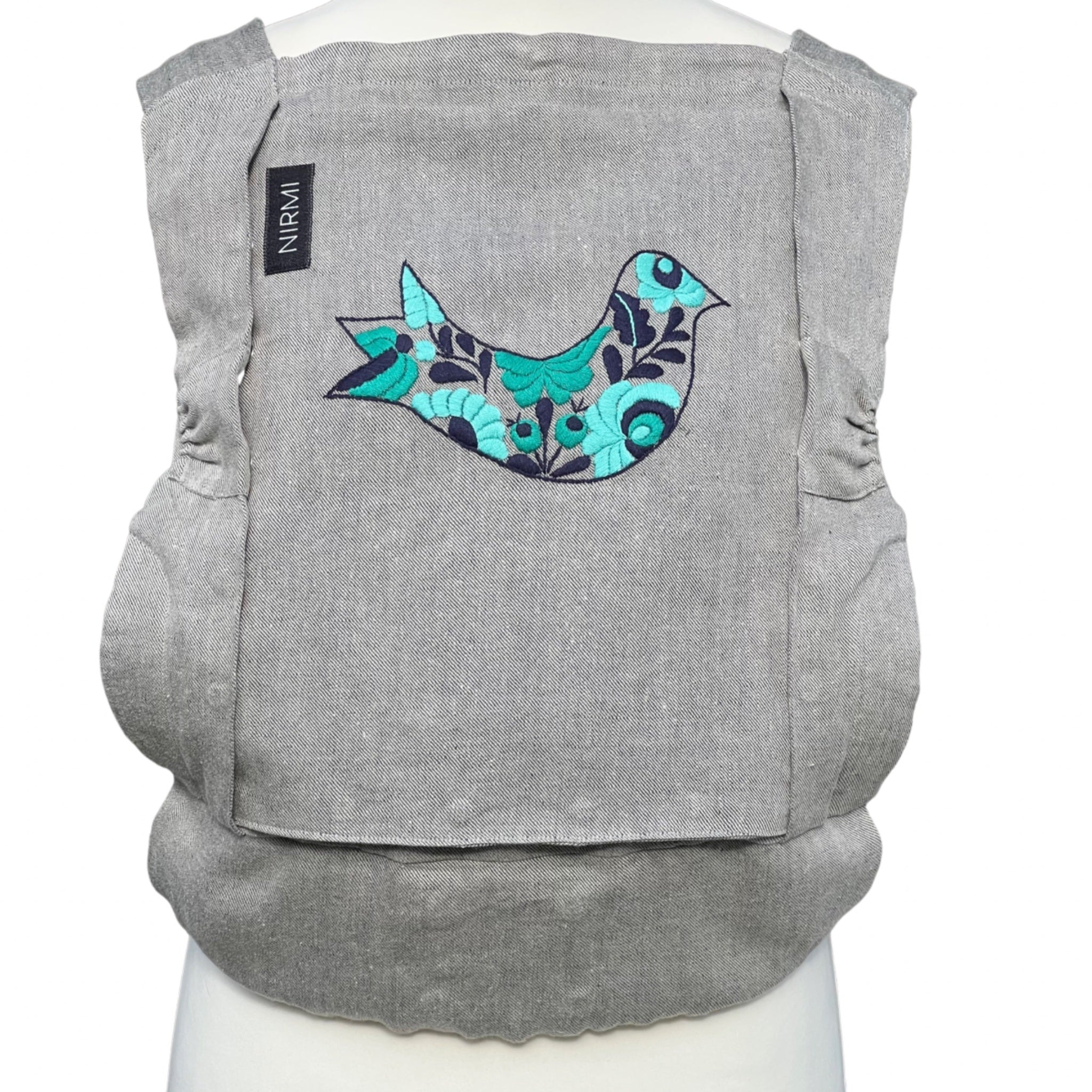 Baby carrier NIRMI Pure with impact patch "Matyó Bird" (Hungary)