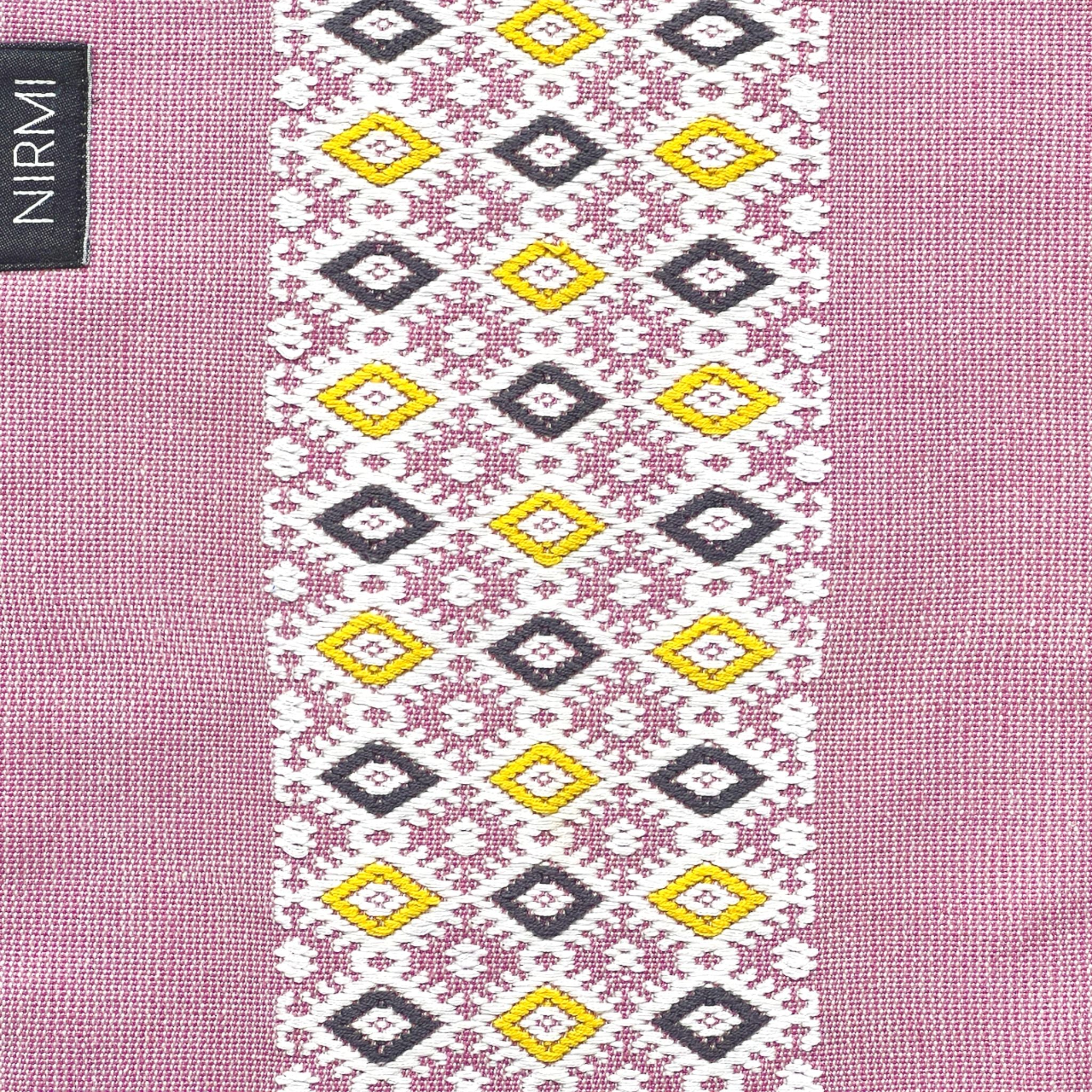 Portabebés NIRMI de lino y lana, con parche de nichim Ch'ixal (México)
