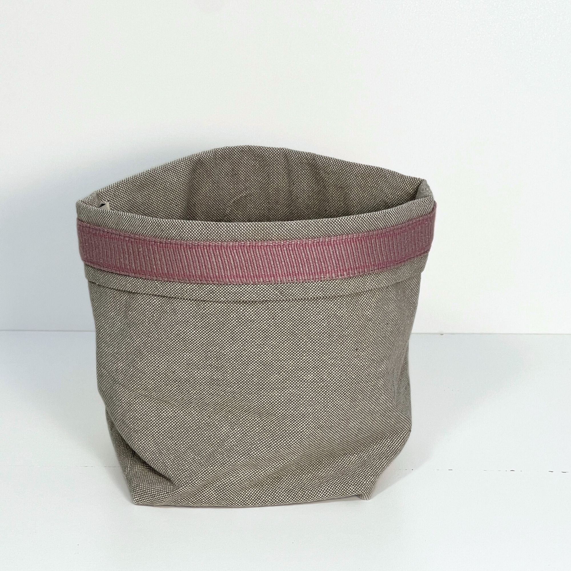 Upcycled fabric basket