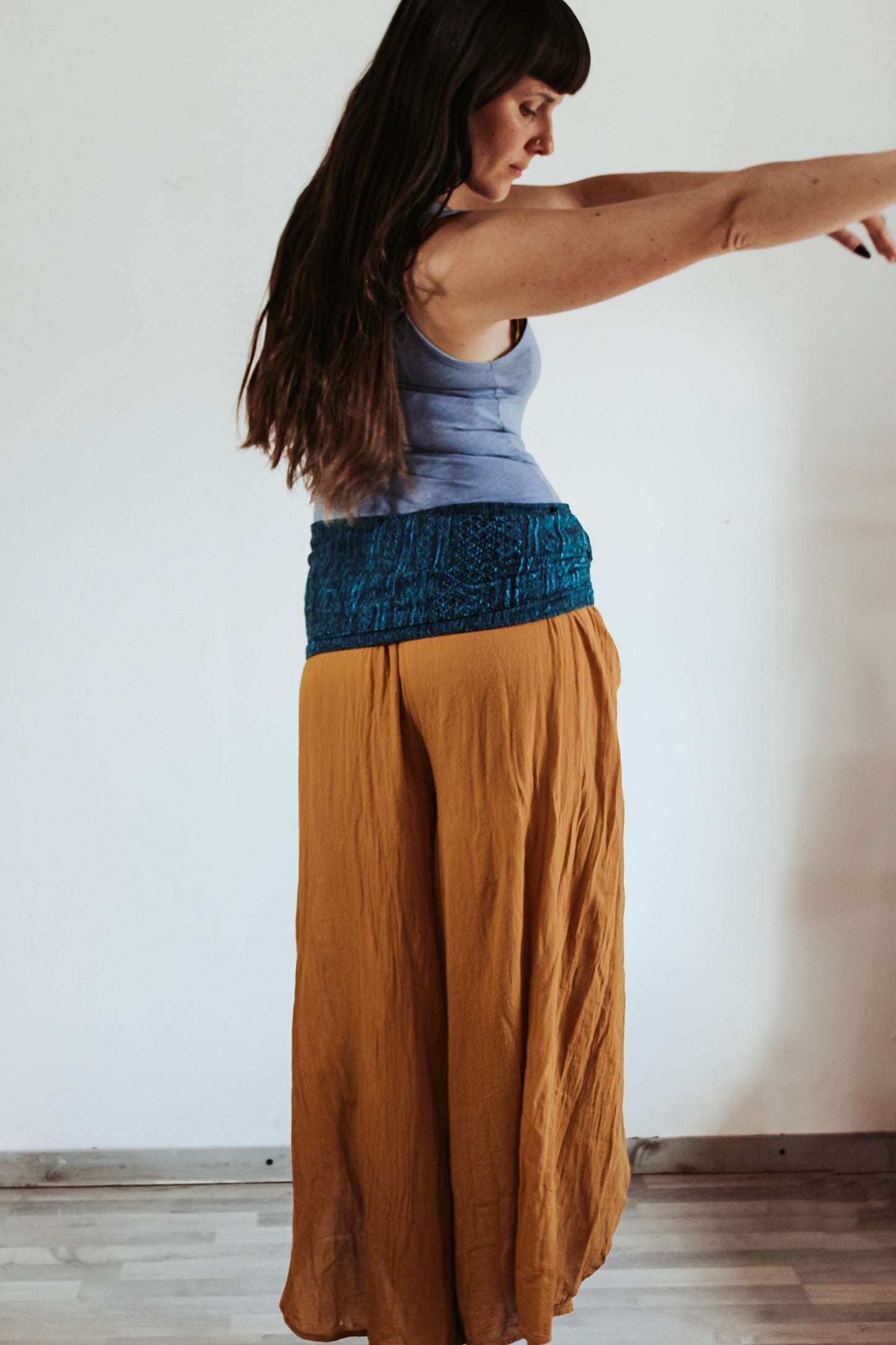 Mexikanische Light Faja "Cenote" stützender Bauchgürtel, Wärmegürtel handgewebt